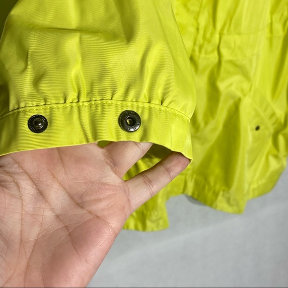 JoyLab Zip-Up Water Resistant Rain Coat Yellow L, 100% Recycled Polyester. - Picture 10 of 16